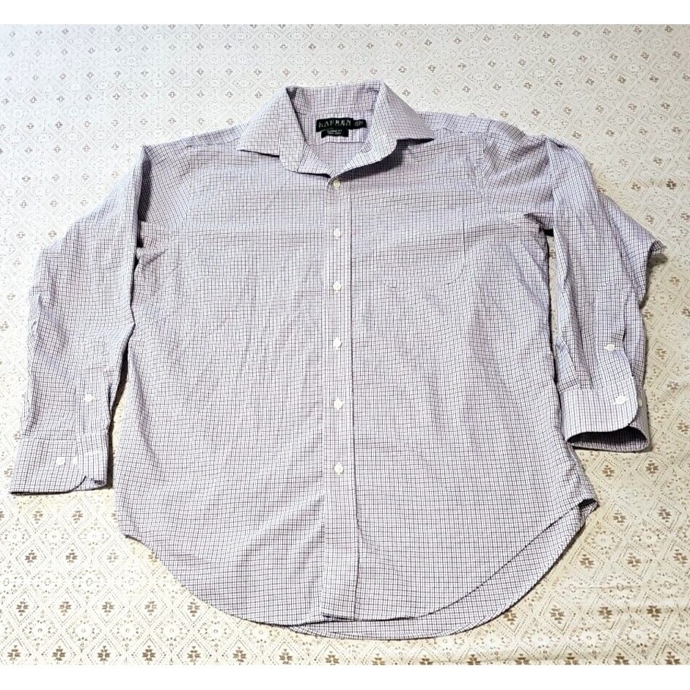 Ralph Lauren Classic Fit  Non Iron Purple Size‎ 15.5 32/33 Button Up Dress Shirt